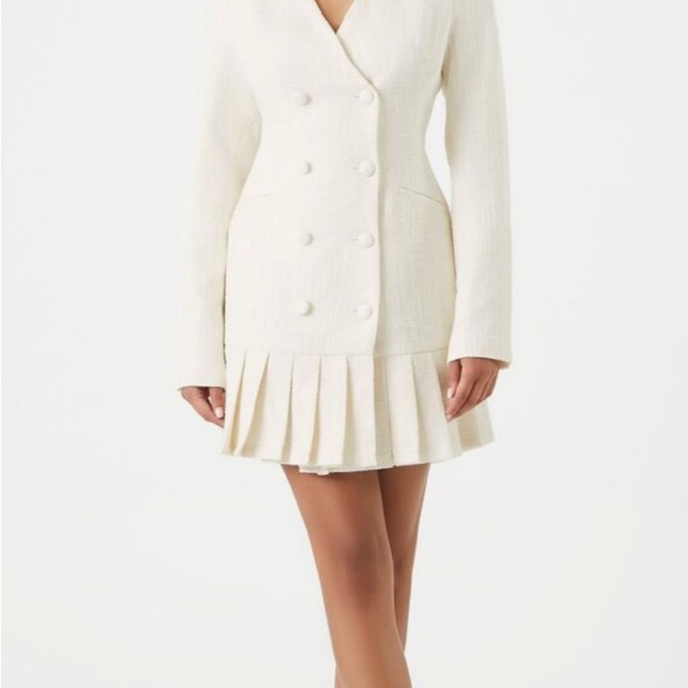 Forever 21 Textured Cream Blazer Dress size xs